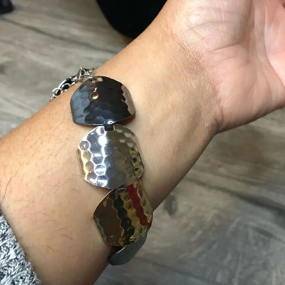 2/$20 Multi tone gold silver bronze bracelet